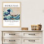 Wallity Cuadro Decorativo Enmarcado La Gran Ola de Kanagawa de Hokusai